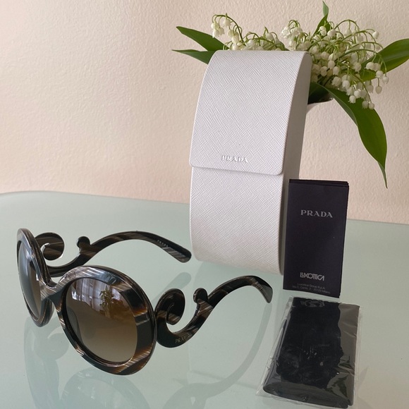 Prada Accessories - NEW Auth PRADA Minimal Baroque round SUNGLASSES/glasses/frame Model # SPR 27NS